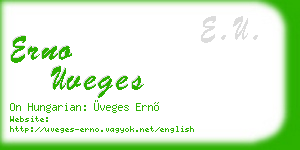 erno uveges business card